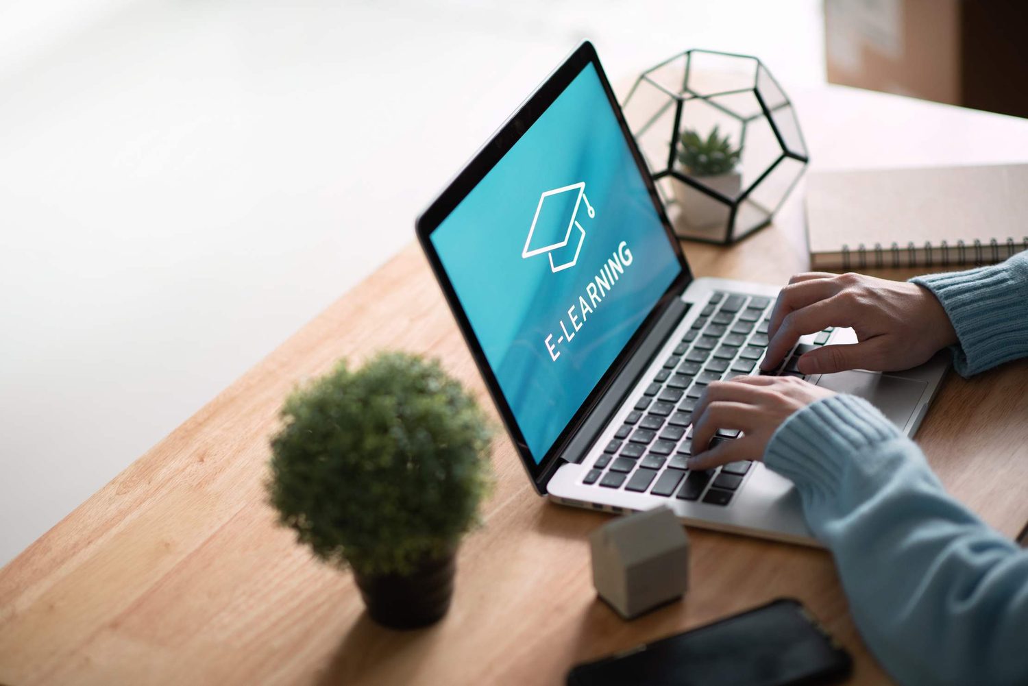 A learner studying online