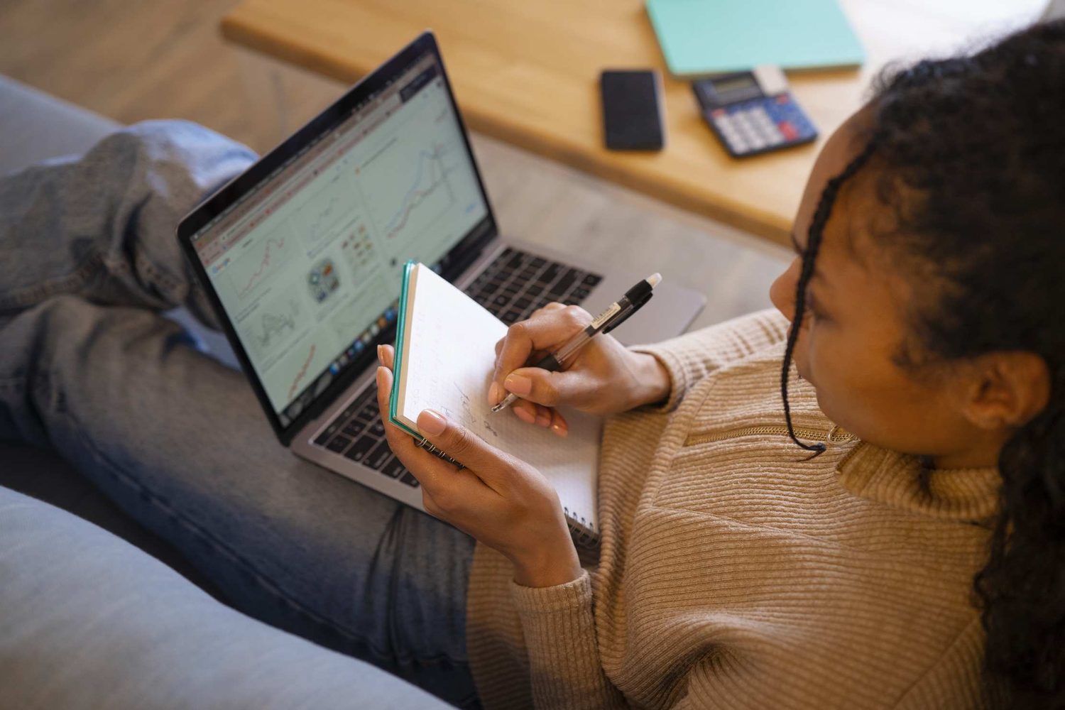 A laptop on a desk, library data ready to travel